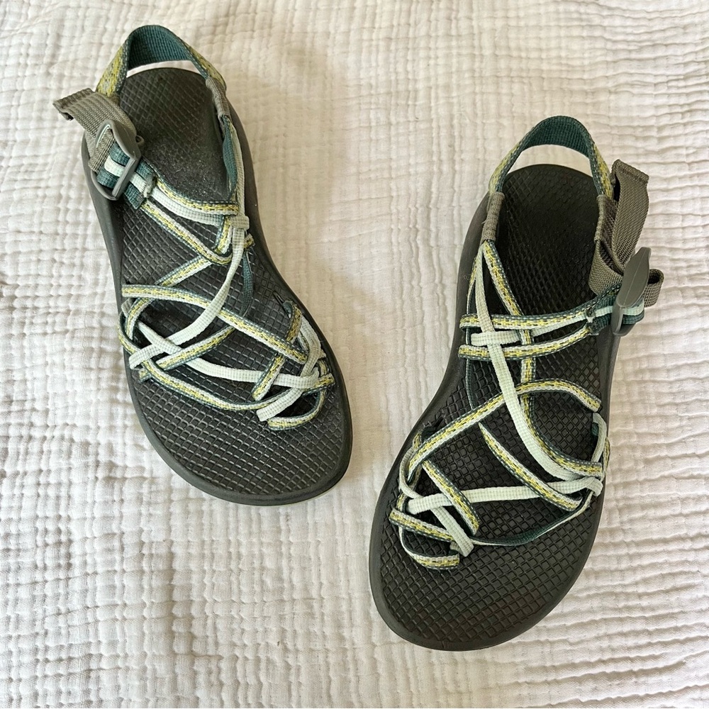 Chaco Green and Yellow Women's Sandals